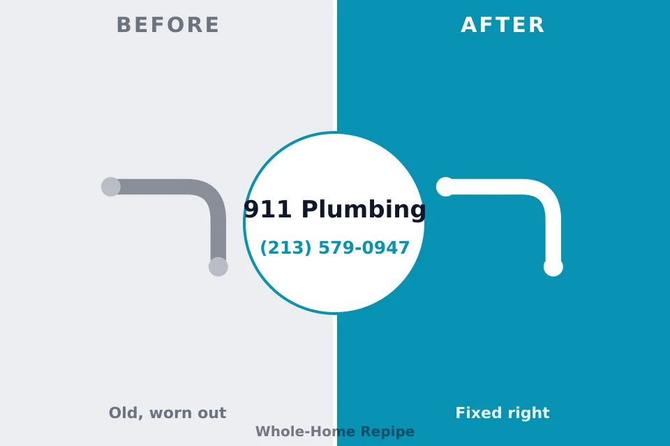 Before and after: plumbing company Union City, TN